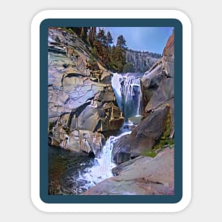 Waterfall, North Fork Kings River, California. Sticker